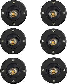 Richtungsweisender Bodenspot Ø12 Rund Schwarz 6