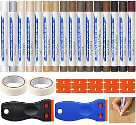 Richunie 16 Farben Hartwachs Reparaturset, Laminat 