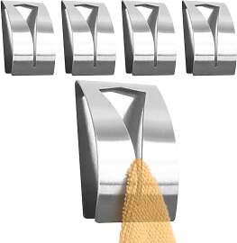 RICOO 5 x Edelstahl Haken selbstklebend MH017-5