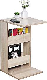 RICOO Kleiner Beistelltisch Holz 35 x 60 x 40 cm