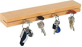 RICOO Schlüsselbrett aus Massiv Holz
