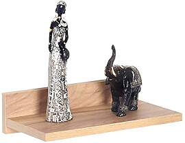 RICOO Wandregal 30 x 8 x 19 Braun Eiche Gold,