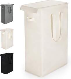 Rieeyrslza Schmaler Wäschesammler mit Deckel 55L