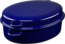 Riess, 0160-012, Gänsebräter oval mit Deckel,