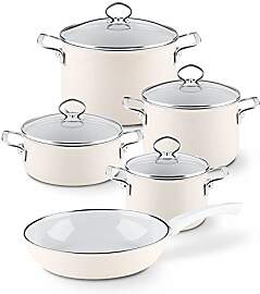 Riess, 0558-011, Emaille-Set 5-teilig, AVORIO,