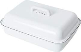 Riess Classic Weiß Brotdose 37 x 26 cm mit Deckel 