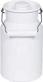 Riess Classic Weiß Milchkanne 1,5 L - Emaille mit 