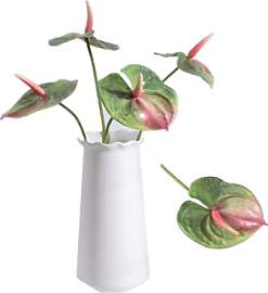 Rikyo Künstliche Anthurium-Lilien, 61 cm,