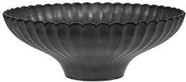 RiloStore 24x10cm Dekoschale grau Wellenrand o4909 