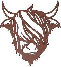 RiloStore Wanddekoration 60x50cm Highland Cattle