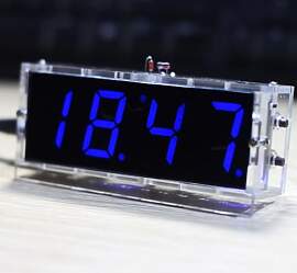 Risegun DIY Digitaluhr Bausatz 4 Stellige LED Uhr