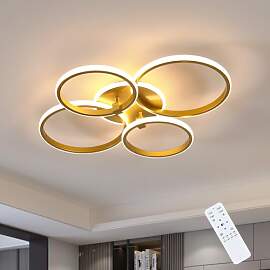 Riserva LED Deckenleuchte Dimmbar, 4-Runden
