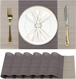RISVOWO Tischsets Abwaschbar 6er Set, Platzsets