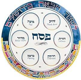 Rite Lite Jerusalem-Seeder-Teller, Keramik,
