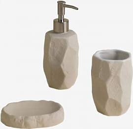 Rixten Badezimmer-set Aus Steingut Weiss - Sklum