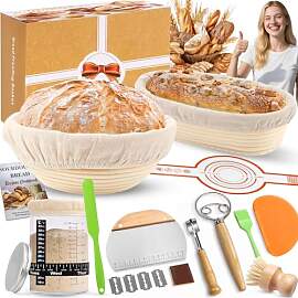 RIZENCE Komplettes Gärkörbchen Sauerteig Starter 