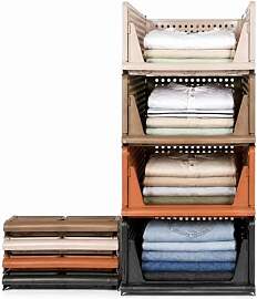 RMAN 4 Pack Kleiderschrank Organizer Stapelbar