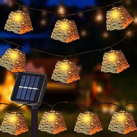 RNPKZ 10 Stück LED Solar Lichterkette Aussen, LED 