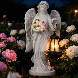 RNPKZ Solar Engel Gartenstatuen, LED Fairy Engel