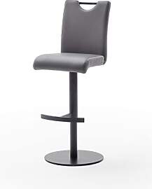 Robas Lund Barhocker Grau Kunstleder drehbar