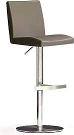 Robas Lund Barhocker Leder Cappuccino mit Lehne