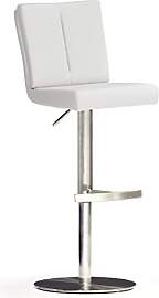 Robas Lund Barhocker Weiß mit Lehne Barstuhl