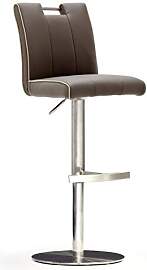 Robas Lund CA.STA Barstuhl/-hocker, PU/Edelstahl,