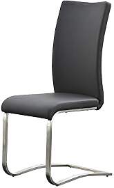 Robas Lund Esszimmerstuhl Leder Grau 2er Set,