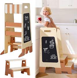 ROBOTIME Tritthocker aus Holz für Kleinkinder mit 