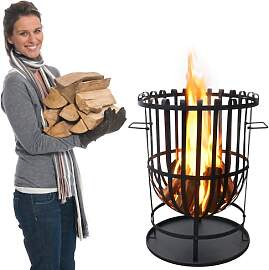Robuster Feuerkorb Feuerstelle Eisen 55x40 cm