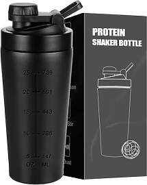 ROCKY&CHAO 900 ml Edelstahl Protein Shaker -