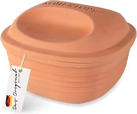 Römertopf Multibräter quadratisch aus Naturton,