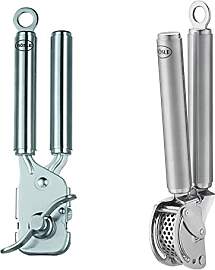 RÖSLE Knoblauchpresse mit Abstreifer,