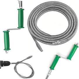 Rohrreinigungsspirale 5m, ø 10mm Spirale Abfluss