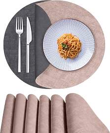 RoiYeel Leder Tischsets 6er Set, Nordic Stil