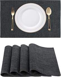 RoiYeel Tischsets Leinen 4er Set, Stoff