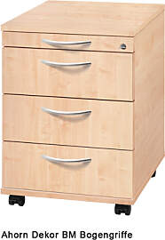 Rollcontainer Hammerbacher Basic 3S Tiefe 58 cm