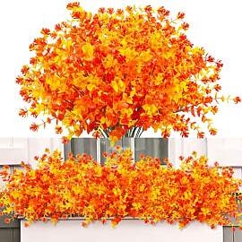 ROLLWAY 6 Bündel Kunstblumen Herbst Deko für