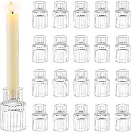 Romadedi Glas Kerzenhalter Kerzenständer für