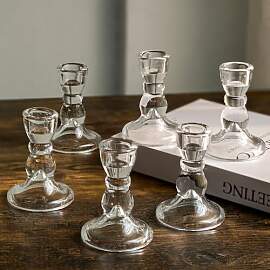 Romadedi Glas Kerzenhalter Kerzenständer