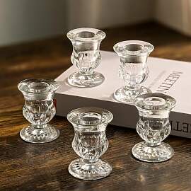 Romadedi Kerzenhalter Kerzenständer Glas 20er -
