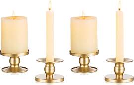Romadedi Kerzenständer Gold Stabkerzen Metall -