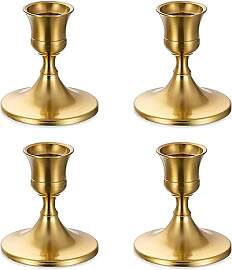 Romadedi Kerzenständer Gold Stabkerzen Tischdeko