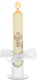 Romadedi Kerzenständer Kommunionkerze 4cm mit