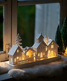 Romadedi Weihnachtsdeko Innen Holz Lichthaus: Led