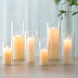 Romadedi Windlicht Glas Glaszylinder Tischdeko: