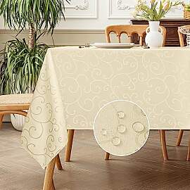 Romanstile beige Tischdecke Outdoor Wetterfest