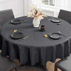 Romanstile kleine Wachstuchtischdecke rund 80 cm