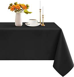Romanstile Tischdecke Outdoor abwaschbar schwarz