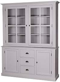 Romantischer Buffetschrank mit Vitrinenaufsatz